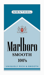 MARLBORO SMOOTH 100'S MENTHOL UNIQUELY RICH & SMOOTH PM USA logo