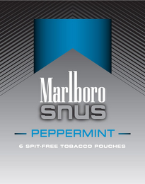 MARLBORO SNUS PEPPERMINT 6 SPIT-FREE TOBACCO POUCHES logo