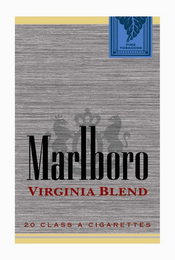 MARLBORO VIRGINIA BLEND FINE TOBACCOS 20 CLASS A CIGARETTES logo