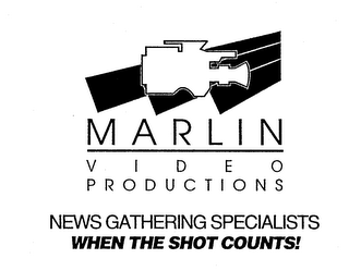 MARLIN VIDEO PRODUCTIONS NEWS GATHERING SPECIALISTS WHEN THE SHOT COUNTS! logo