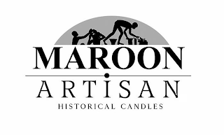 MAROON ARTISAN HISTORICAL CANDLES logo