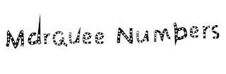 MARQUEE NUMBERS logo