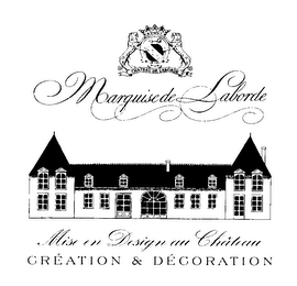 MARQUISE DE LABORDE MISE EN DESIGN AU CHATEAU CREATION & DECORATION logo