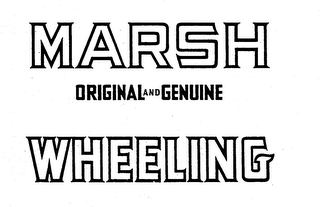 MARSH ORIGINAL AND GENUINE WHEELING logo