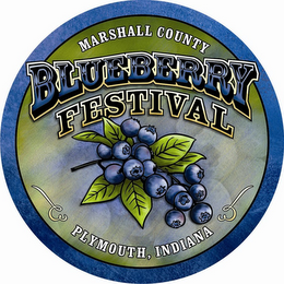MARSHALL COUNTY BLUEBERRY FESTIVAL PLYMOUTH, INDIANA logo