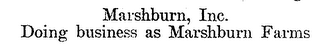 MARSHBURN FARMS logo