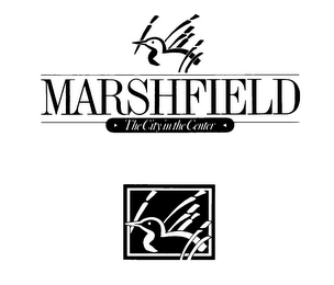 MARSHFIELD THE CITY IN THE CENTER logo