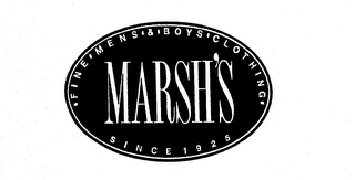 MARSH'S FINE MENS & BOYS CLOTHING SINCE 1925 logo