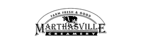 MARTHASVILLE CREAMERY FARM FRESH & GOOD logo