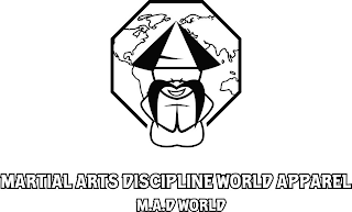 MARTIAL ARTS DISCIPLINE WORLD APPAREL M.A.D WORLD logo