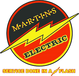 MARTINS ELECTRIC SERVICE DONE IN A FLASH logo