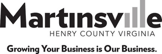 MARTINSVILLE HENRY COUNTY VIRGINIA GROWING YOUR BUSINESS IS OUR BUSINESS. logo