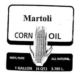 MARTOLI CORN OIL 100% PURE ALL NATURAL logo