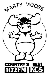MARTY MOOSE COUNTRY'S BEST 102FM KCS logo