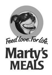 MARTY'S MEALS FEED LOVE. FOR LIFE. logo
