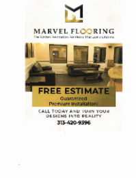 MARVEL FLOORING THE GOLDEN FOUNDATION FOR FLOORS THAT LAST A LIFETIME GUARANTEED PREMIUM INSTALLATIONQUALITY FLOORS FOR EVERY BUDGETPREMIUM INSTALLATION EVERY TIME logo