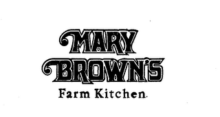 MARY BROWN'S FARM KITCHEN logo