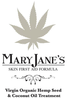 MARY JANE'S SKIN FIRST AID FORMULA VIRGIN ORGANIC HEMP SEED & COCONUT OIL TREATMENT logo