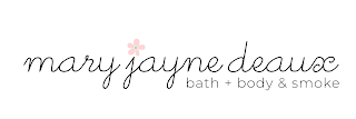 MARY JAYNE DEAUX BATH BODY AND SMOKE logo