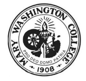 MARY WASHINGTON COLLEGE1908 PRO DEO DOMO PATRIA logo