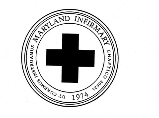 MARYLAND INFIRMARY CHAPTICO 20621 1974 UT CUREMUS INSTRUAMUS logo