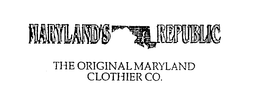 MARYLAND'S REPUBLIC THE ORIGINAL MARYLAND CLOTHIER CO. logo