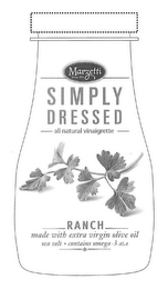 MARZETTI SINCE 1896 SIMPLY DRESSED ALL NATURAL VINAIGRETTE RANCH MADE WITH EXTRA VIRGIN OLIVE OIL SEA SALT · CONTAINS OMEGA-3 ALA logo