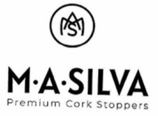 MAS M · A · SILVA PREMIUM CORK STOPPERS NATURALLY BETTER logo