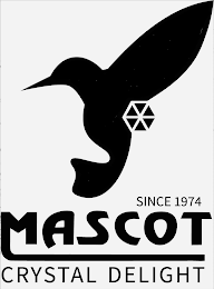 MASCOT SINCE 1974 CRYSTAL DELIGHT logo