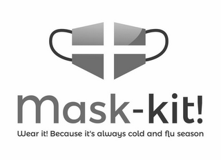 MASK-KIT! WEAR IT! BECAUSE IT'S ALWAYS COLD AND FLU SEASON logo