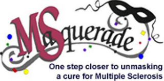 MASQUERADE ONE STEP CLOSER TO UNMASKING A CURE FOR MULTIPLE SCLEROSIS logo