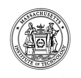 MASSACHUSETTS INSTITUTE OF TECHNOLOGY SCENCE AND ARTS 1861 MENS ET MANUS logo