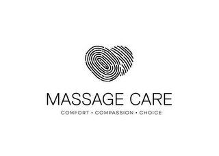 MASSAGE CARE COMFORT · COMPASSION · CHOICE logo