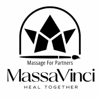 MASSAGE FOR PARTNERS MASSAVINCI HEAL TOGETHER logo