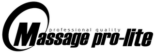 MASSAGE PRO-LITE PROFESSIONAL QUALITY logo