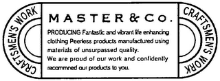 MASTER & CO. CRAFTSMEN'S WORK logo