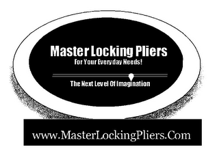 MASTER LOCKING PLIERS FOR YOUR EVERYDAY NEEDS! THE NEXT LEVEL OF IMAGINATION WWW.MASTERLOCKINGPLIERS.COM logo