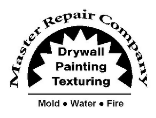 MASTER REPAIR COMPANY DRYWALL PLAINTING TEXTURING MOLD · WATER · FIRE logo