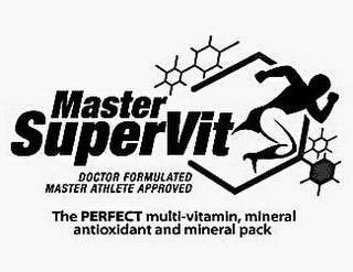 MASTER SUPERVIT DOCTOR FORMULATED MASTER ATHLETE APPROVED THE PERFECT MULTI-VITAMIN, MINERAL ANTIOXIDANT AND MINERAL PACK logo