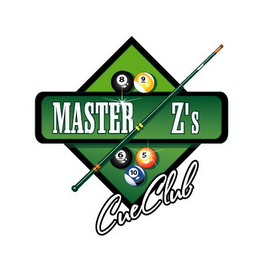 MASTER Z'S CUE CLUB 8 9 6 5 10 logo