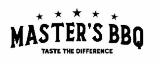 MASTER'S  BBQ TASTE THE DIFFERENCE logo