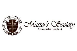 MASTER'S SOCIETY CONIUNCTIS VIRIBUS CUPIDITAS ACTIO MISERICORDIA logo
