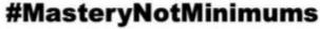 #MASTERYNOTMINIMUMS logo