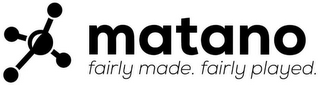 MATANO FAIRLY MADE. FAIRLY PLAYED. logo