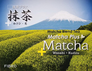 MATCHA BLEND TEA MATCHA PLUS MATCHA WASABI KUDZU NET WT. 2.6 OZ. (75G) 0.08 OZ.(2.5G)X30 PACKETS FIBRO logo