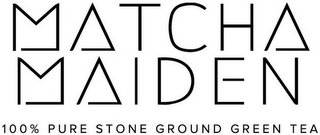 MATCHA MAIDEN 100% PURE STONE GROUND GREEN TEA logo