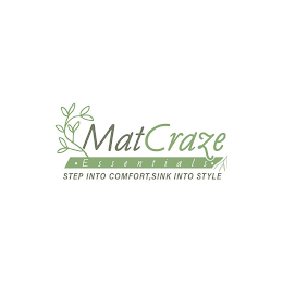 MATCRAZE ESSENTIALS STEP INTO COMFORT ,SINK INTO STYLE logo