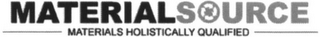 MATERIALSOURCE MATERIALS HOLISTICALLY QUALIFIED logo