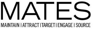 MATES MAINTAIN ATTRACT TARGET ENGAGE SOURCE logo