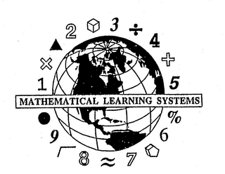 MATHEMATICAL LEARNING SYSTEMS 1 × 2 3 ÷ 4 + 6 % 6 7 8 9 · logo